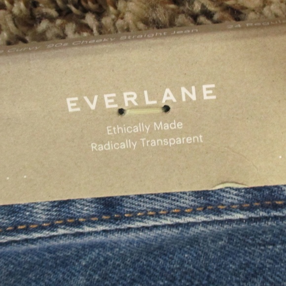 Everlane Jeans Women's 24 Curvy 90s Cheeky‎ Straight High Rise Northridge Denim - Picture 9 of 14